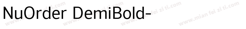 NuOrder DemiBold字体转换